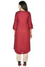 Joban Fashion Wine Cotton Rayon Kurta Set | Grocsy