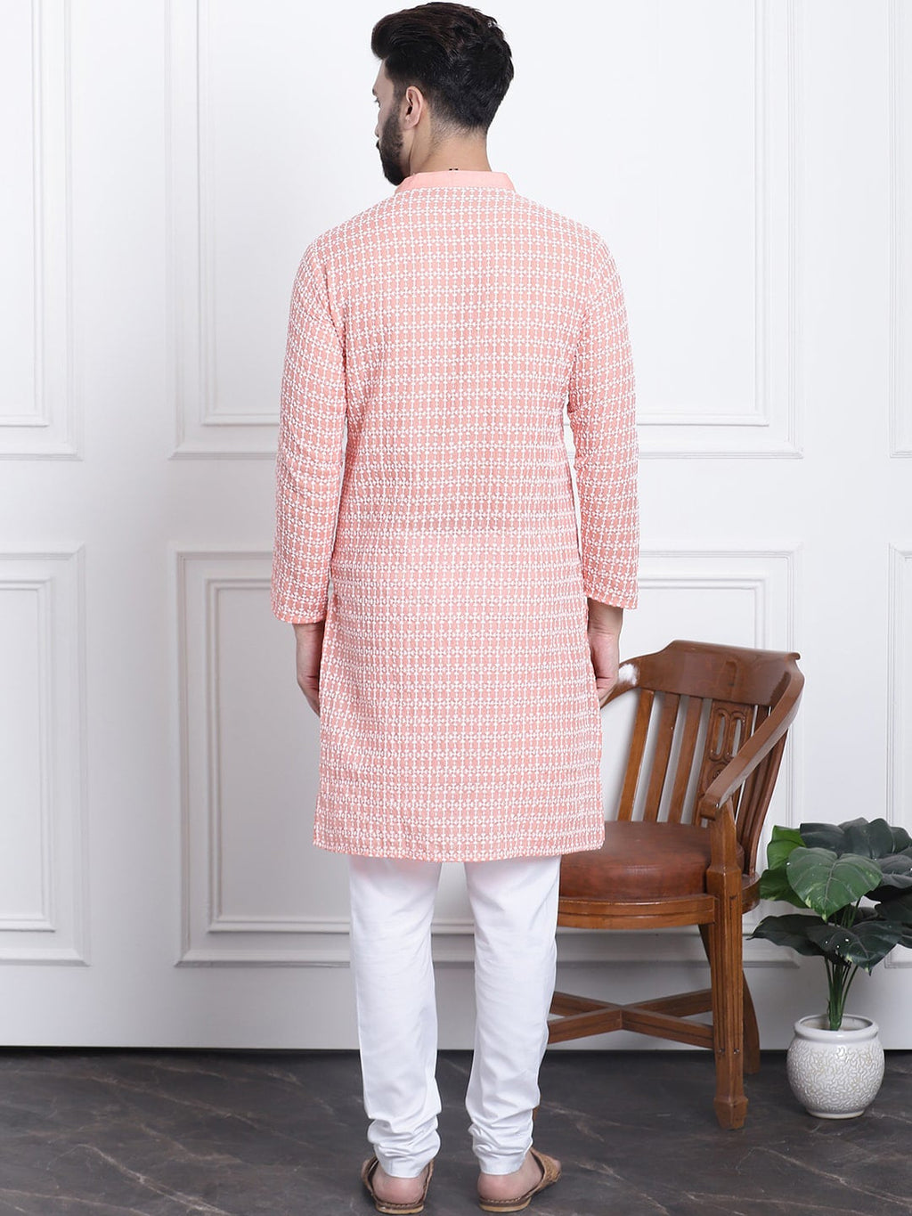 Sojanya Floral Embroidered Regular Thread Work Pure Cotton Kurta with Churidar | Grocsy