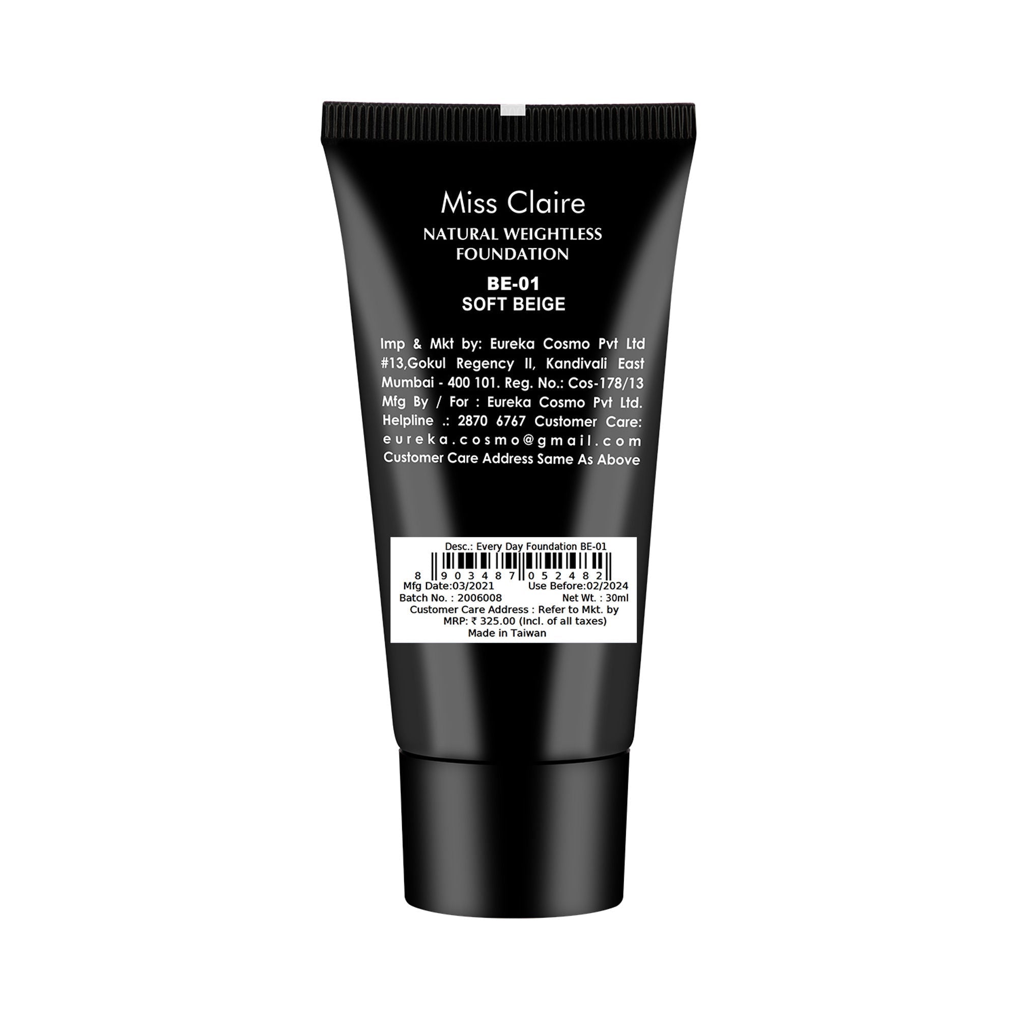 Miss Claire Everyday Foundation - Be-01 Soft Beige | Grocsy