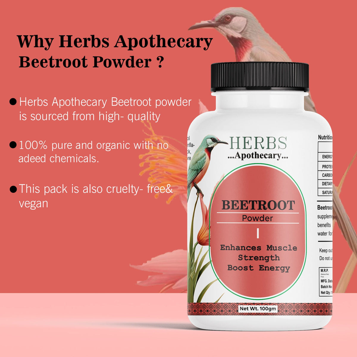 Zenvista Herbs Apothecary Beetroot Powder | Grocsy