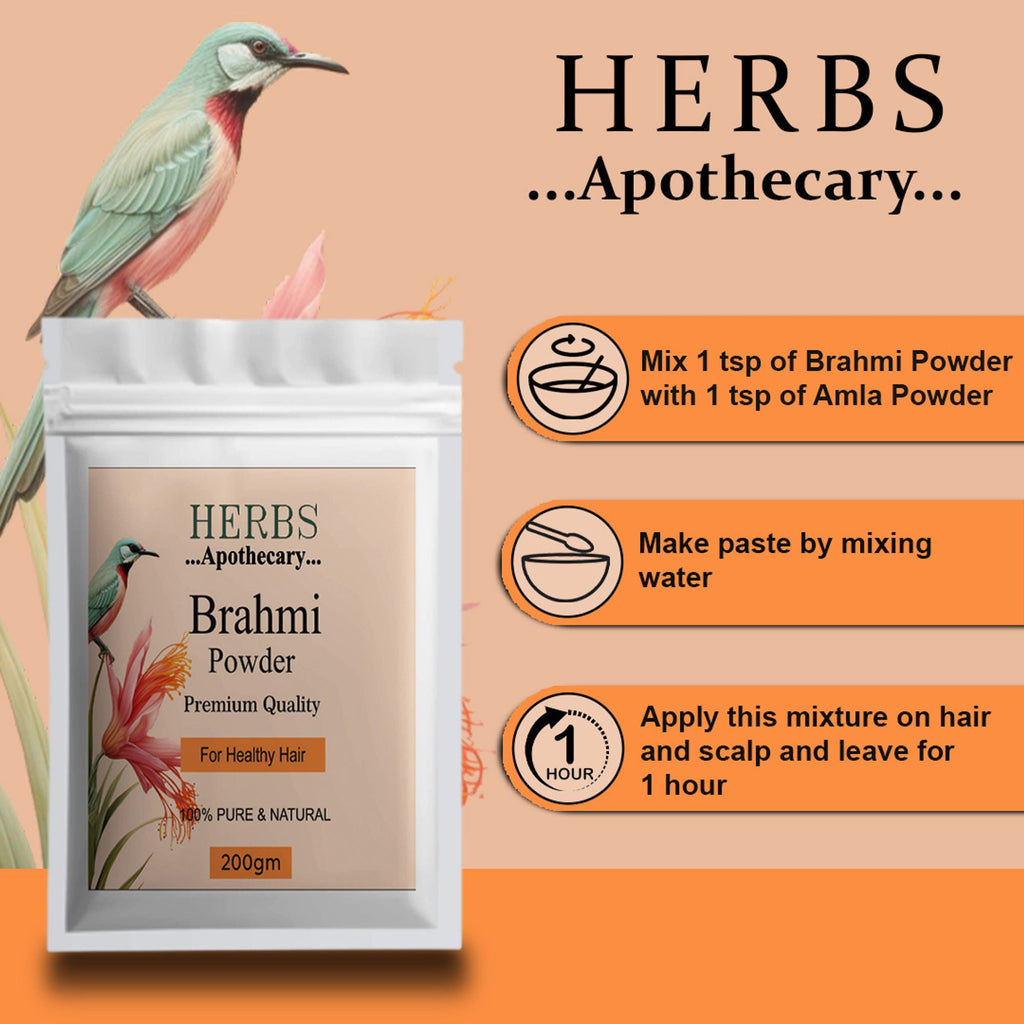 Zenvista Herbs Apothecary Brahmi Powder For Hair | Grocsy