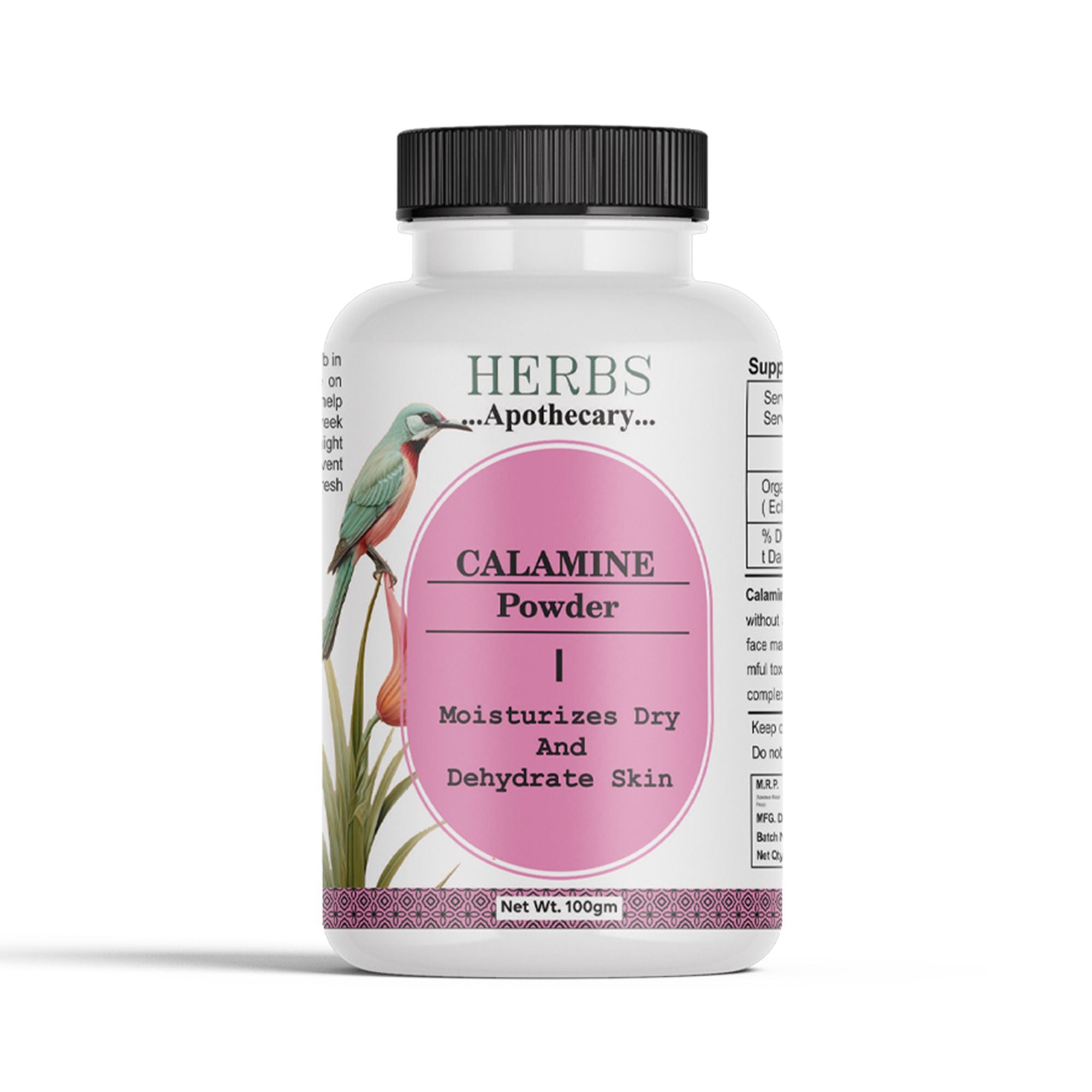 Zenvista Herbs Apothecary Calamine Powder For Moisturize Dry And Dehydrate Skin | Grocsy