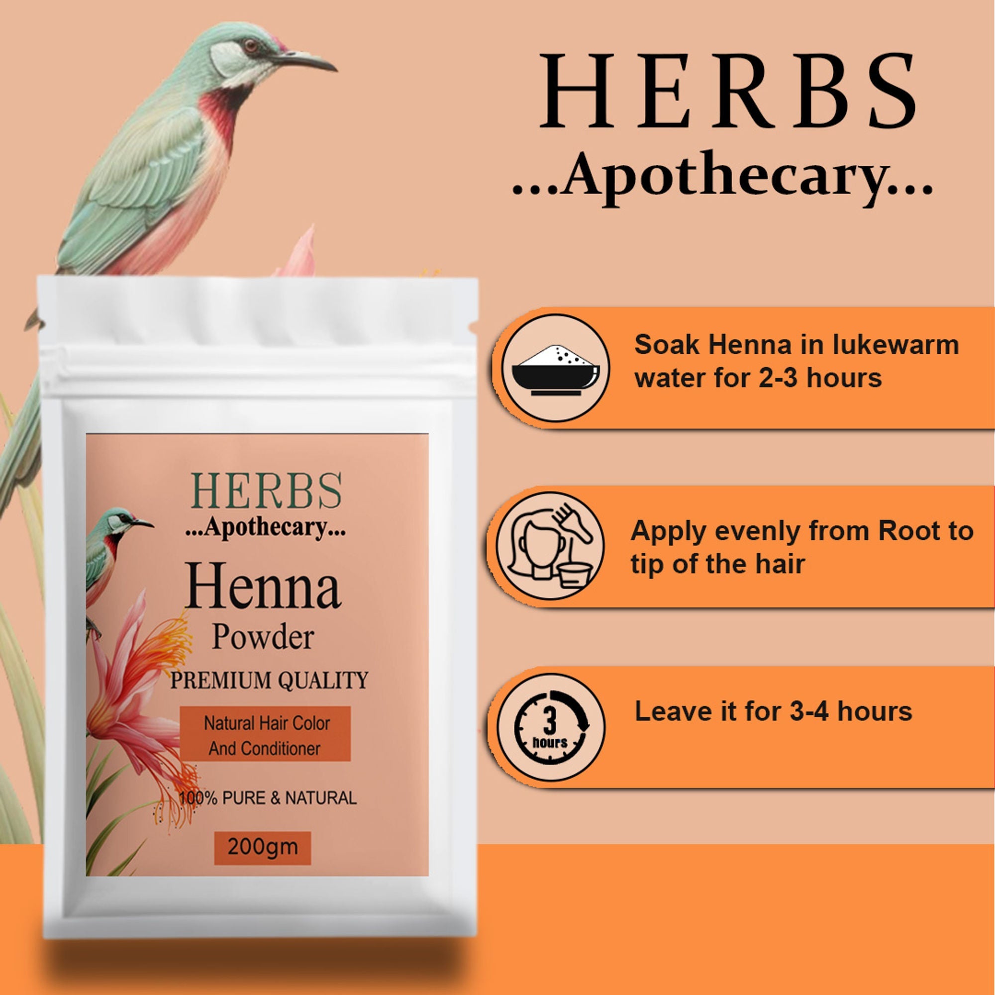 Zenvista Herbs Apothecary Henna Powder For Natural Hair Color & Conditioner | Grocsy