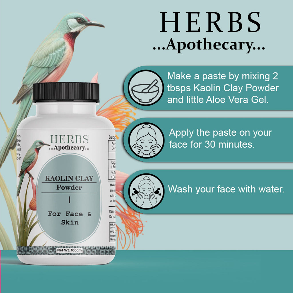 Zenvista Herbs Apothecary Kaolin Clay Powder For Face And Skins | Grocsy