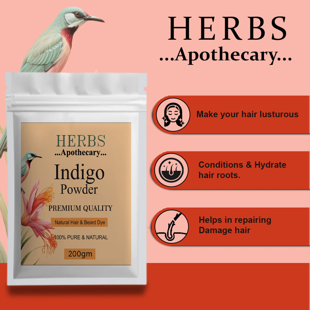 Zenvista Herbs Apothecary Indigo Powder For Natural Hair And Beard Dyes | Grocsy