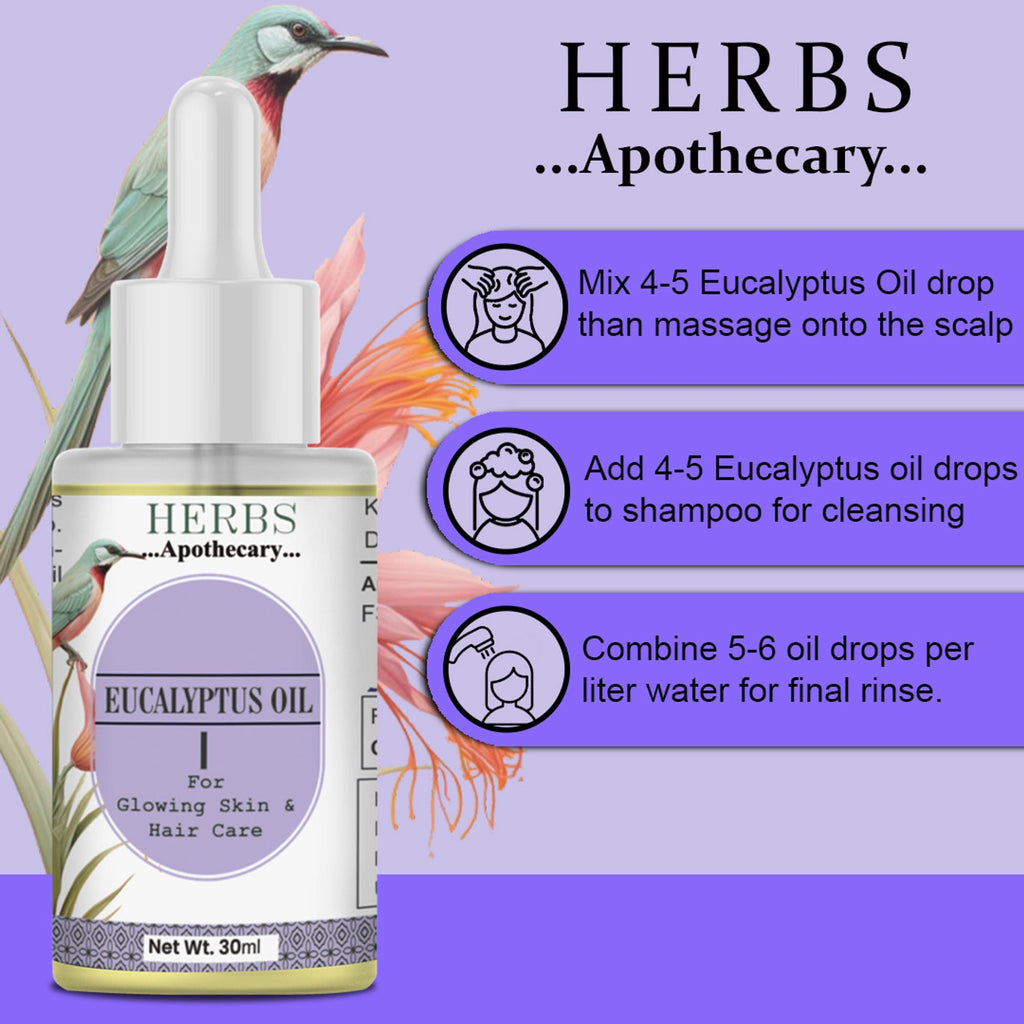 Zenvista Herbs Apothecary Eucalyptus Oil For Skin & Hair Care | Grocsy