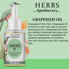 Zenvista Herbs Apothecary Grape Seed Oil For Moisturizer & Softens | Grocsy