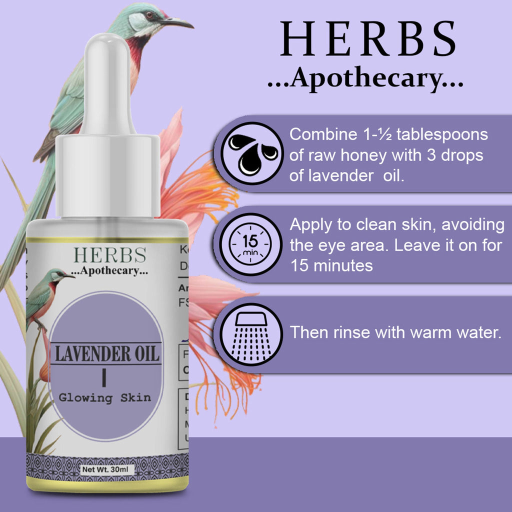 Zenvista Herbs Apothecary Lavender Oil For Glowing Skin | Grocsy
