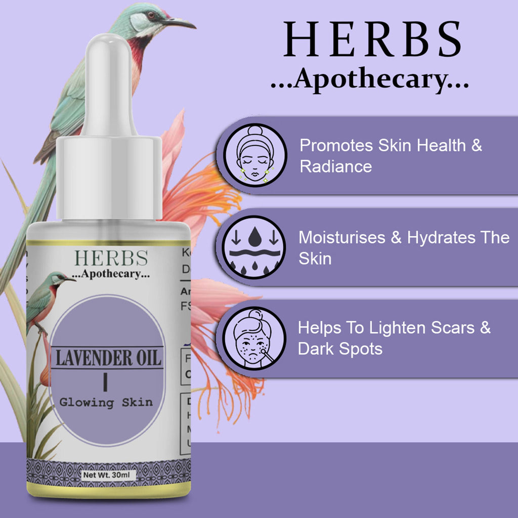 Zenvista Herbs Apothecary Lavender Oil For Glowing Skin | Grocsy
