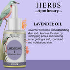 Zenvista Herbs Apothecary Lavender Oil For Glowing Skin | Grocsy