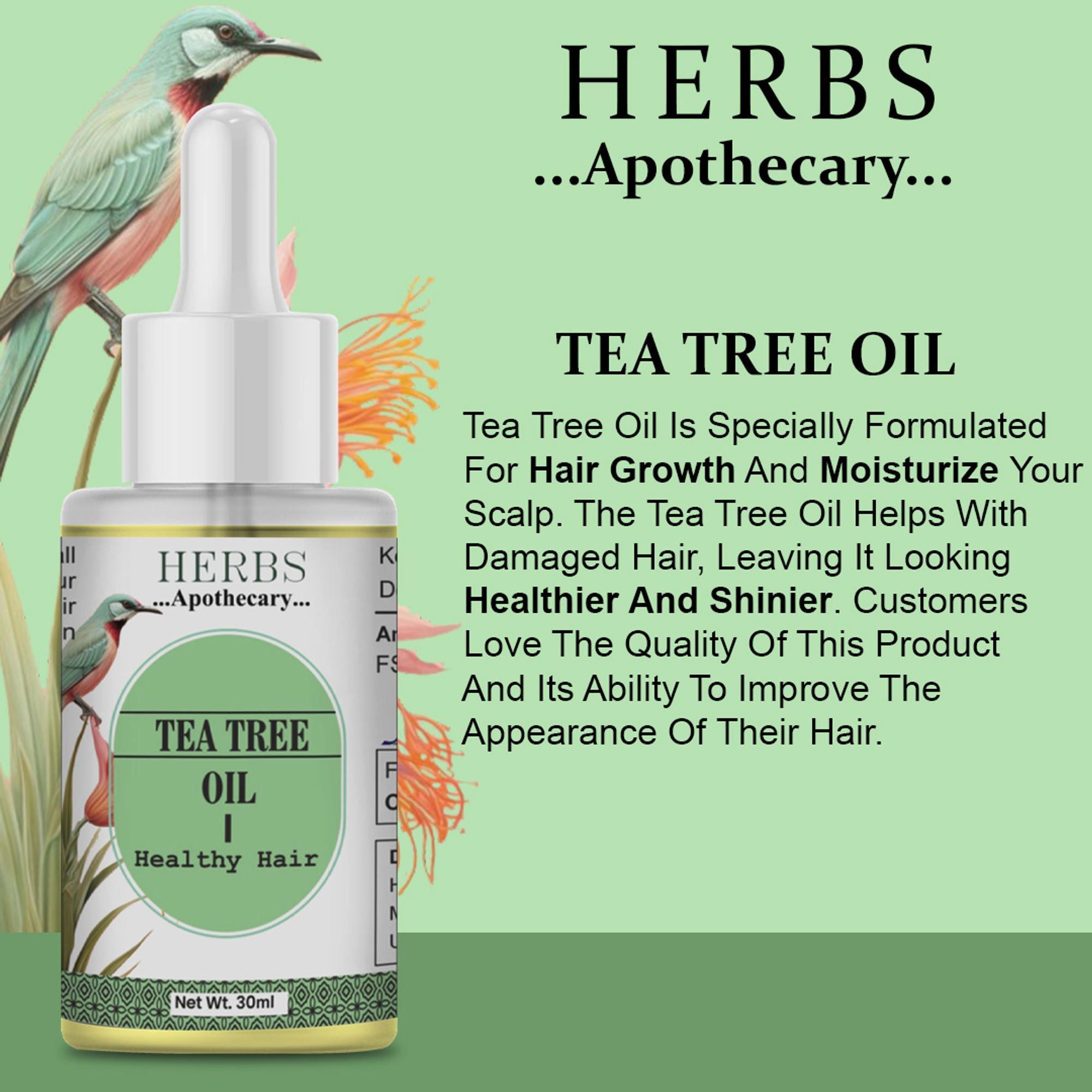 Zenvista Herbs Apothecary Tea Tree Oil For Hair | Grocsy