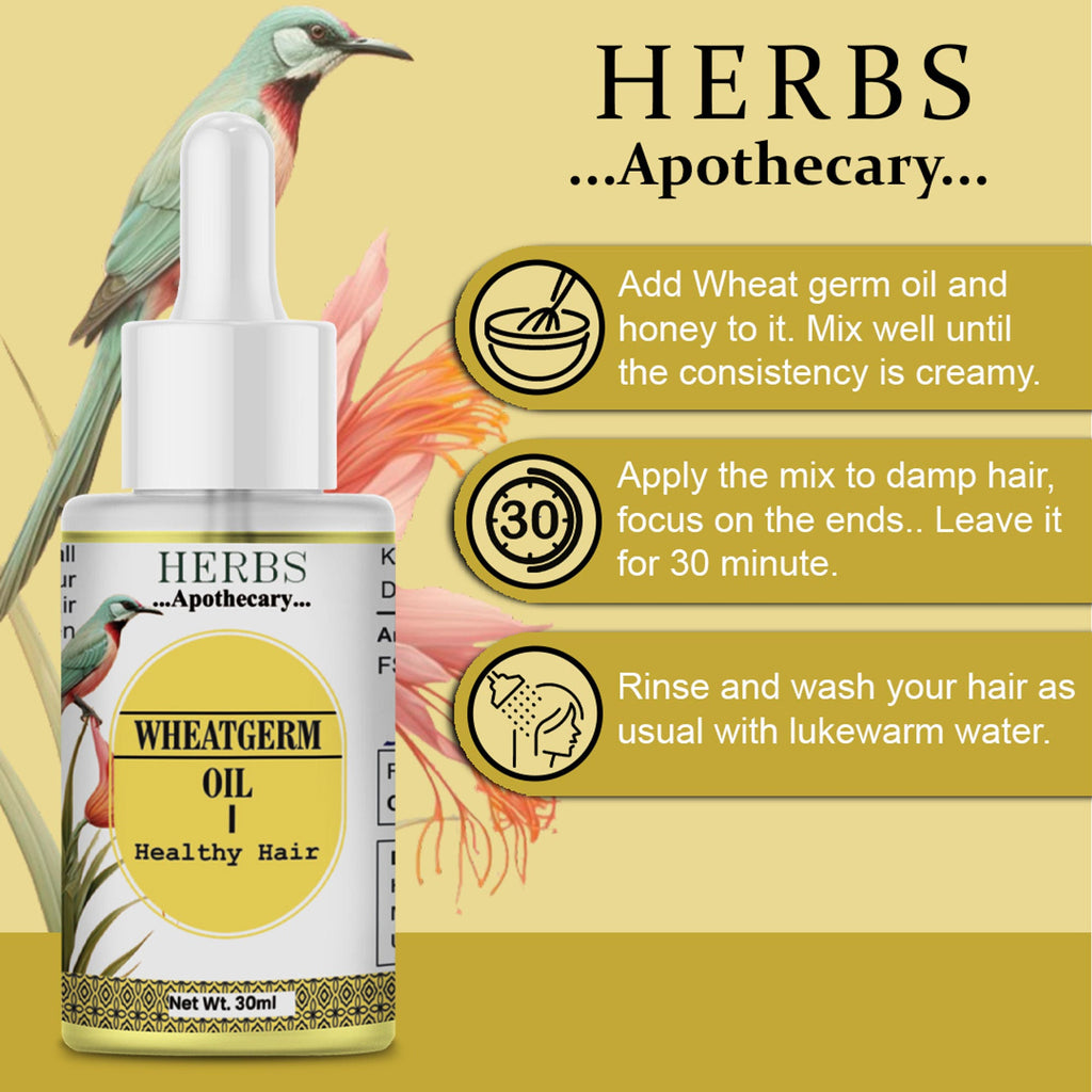 Zenvista Herbs Apothecary Wheatgerm Oil For Hair | Grocsy