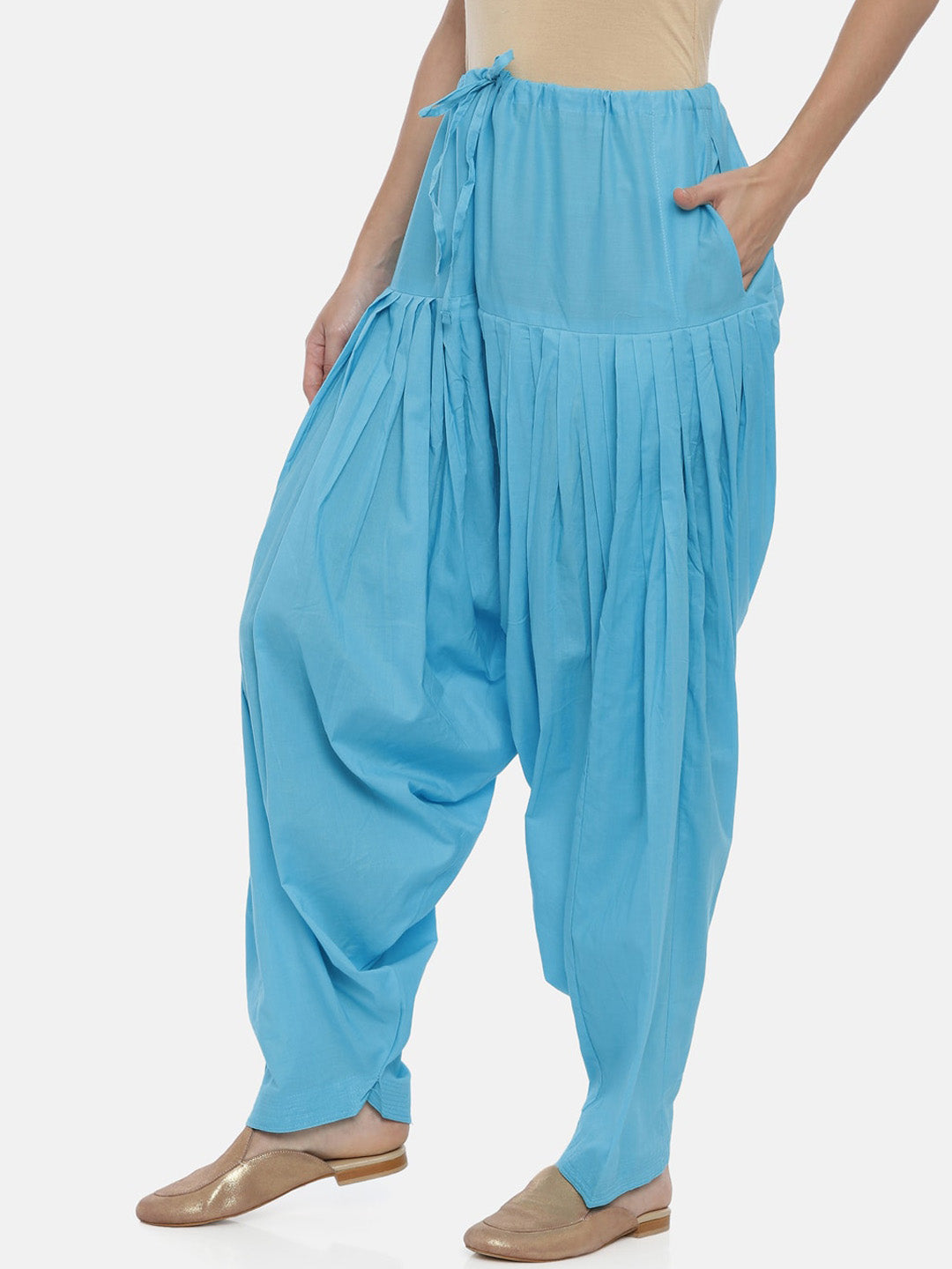 Souchii Women Pure Cotton Loose Fit Patiala | Grocsy
