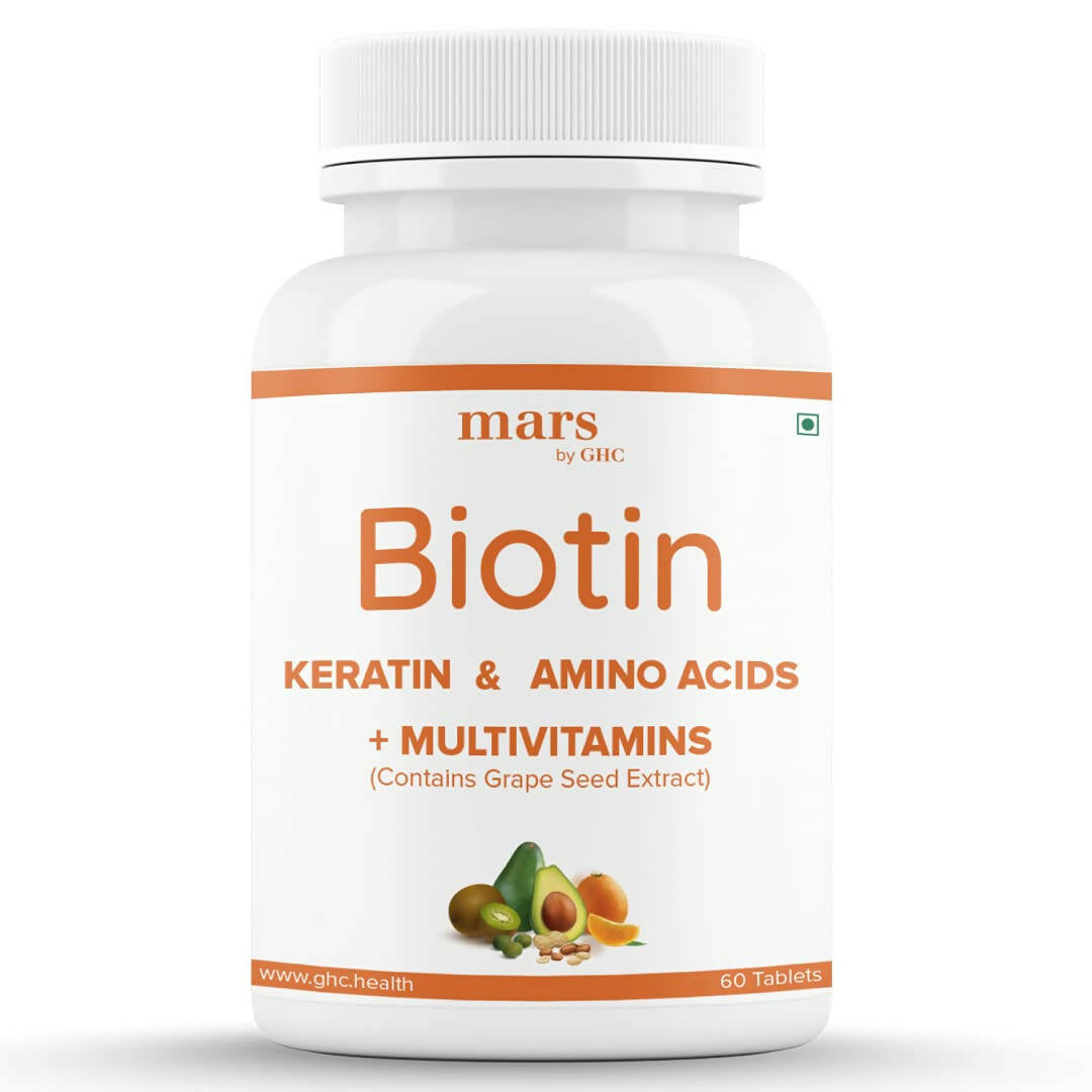 Mars By GHC Beard Biotin Tablets with Keratin & Amino Acids | Grocsy
