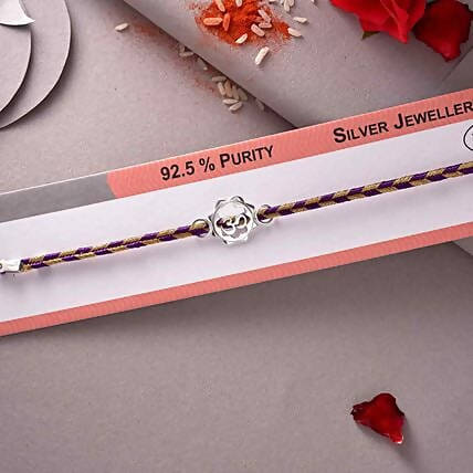 Auspicious Om 925 Sterling Silver Rakhi | Grocsy