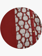 Sangria Women Maroon & Beige Printed Straight Kurta | Grocsy