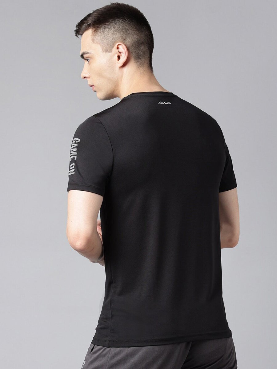 Alcis Typography Printed Dry Tech Slim Fit T-Shirt | Grocsy