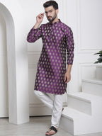 Sojanya Ethnic Motifs Woven Design Jacquard Regular Kurta | Grocsy