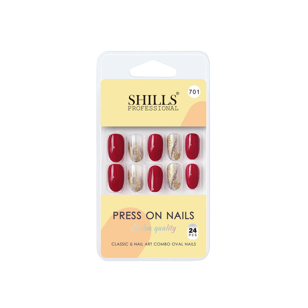 Shills Professional Reusable Press On Nails Oval - SPN701 | Grocsy