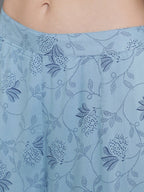 Aks Floral Printed Straight Kurta & Palazzos With Dupatta | Grocsy