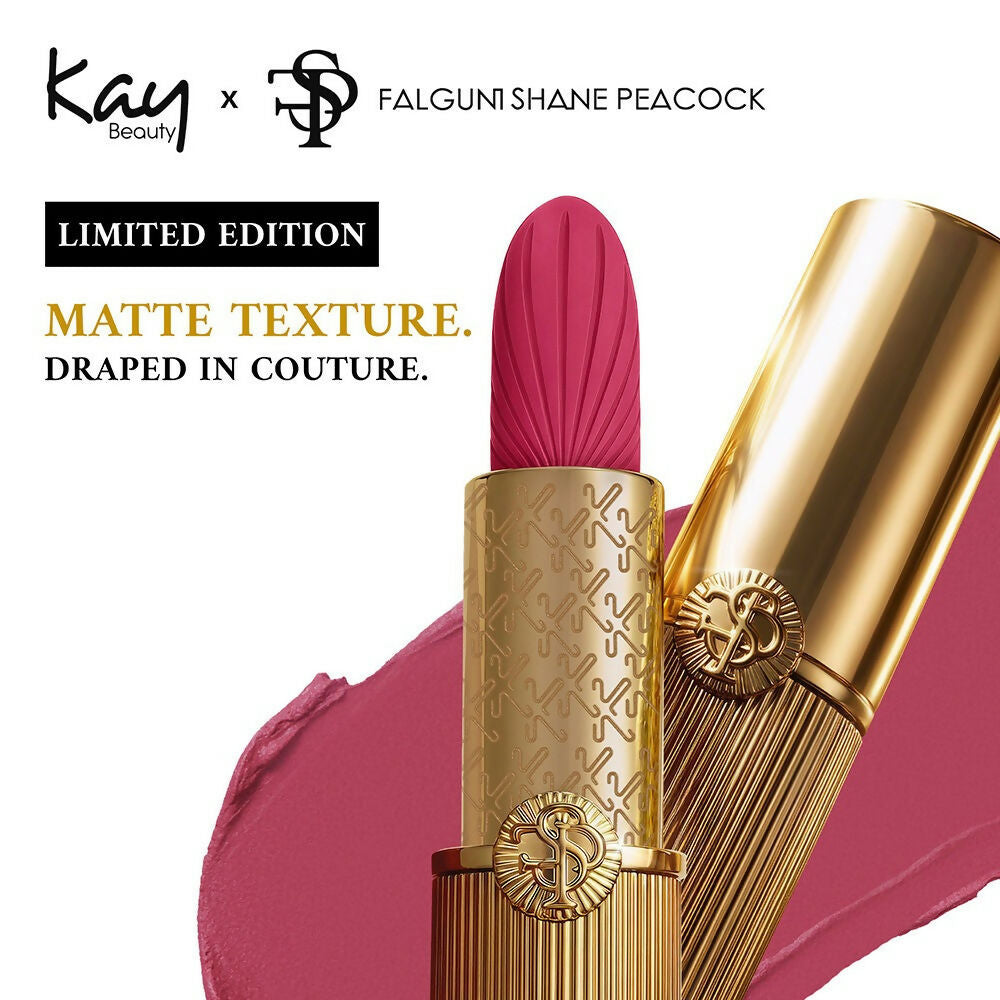 Kay Beauty x Falguni Shane Peacock Luxe Matte Lipstick - Peony Taffeta | Grocsy