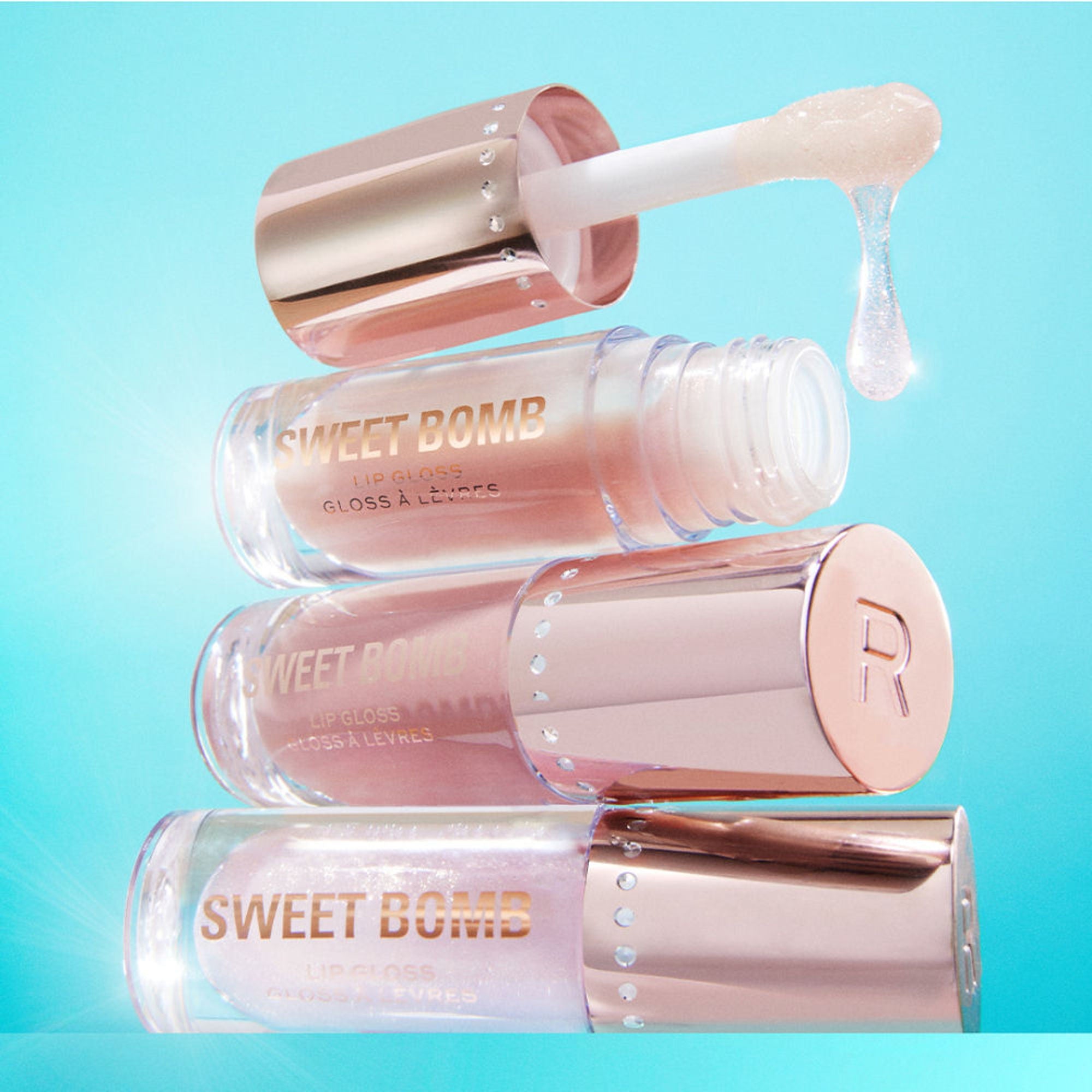 Makeup Revolution Y2K Baby Sweet Bomb Lip Gloss - Vanilla Ice White Holo | Grocsy