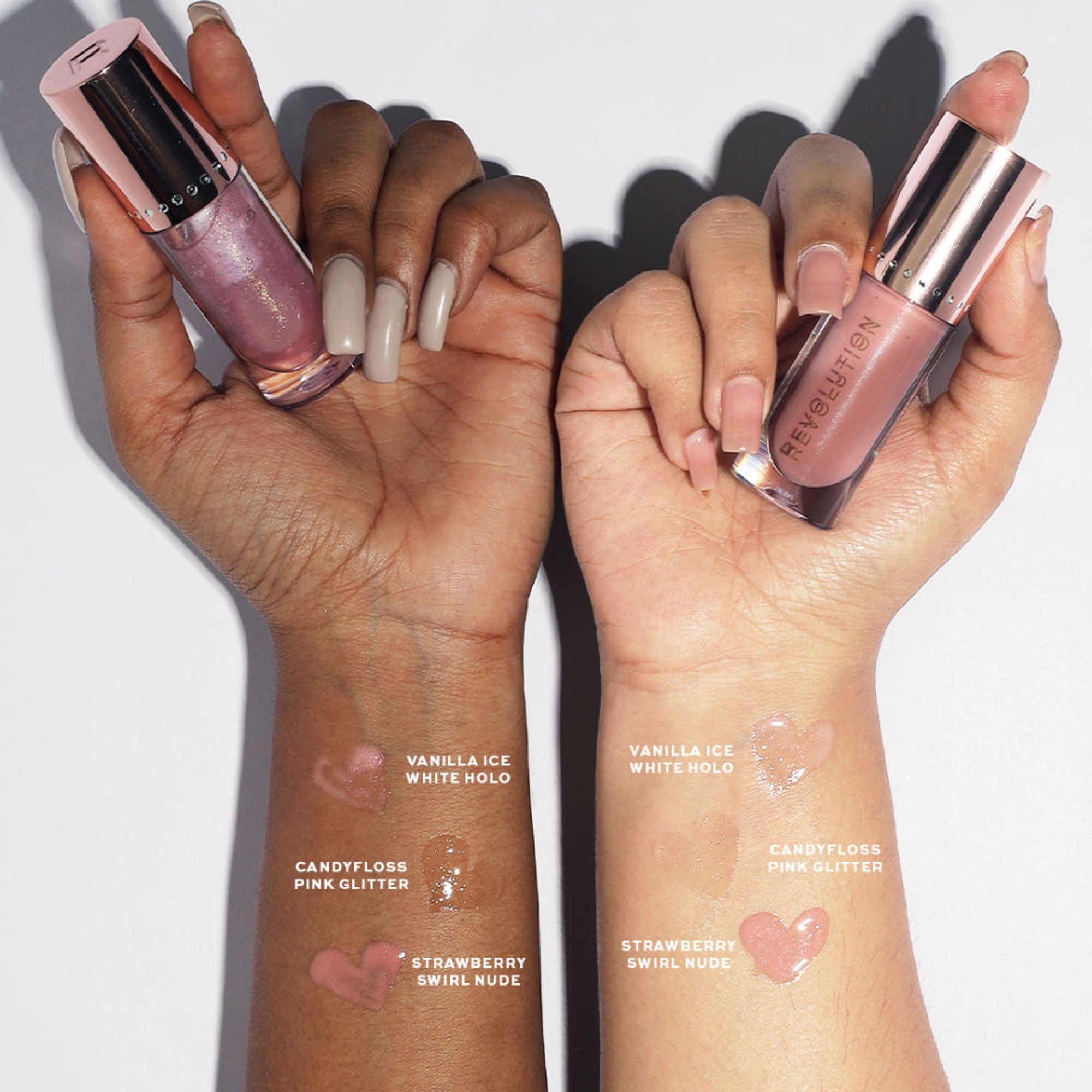 Makeup Revolution Y2K Baby Sweet Bomb Lip Gloss - Vanilla Ice White Holo | Grocsy