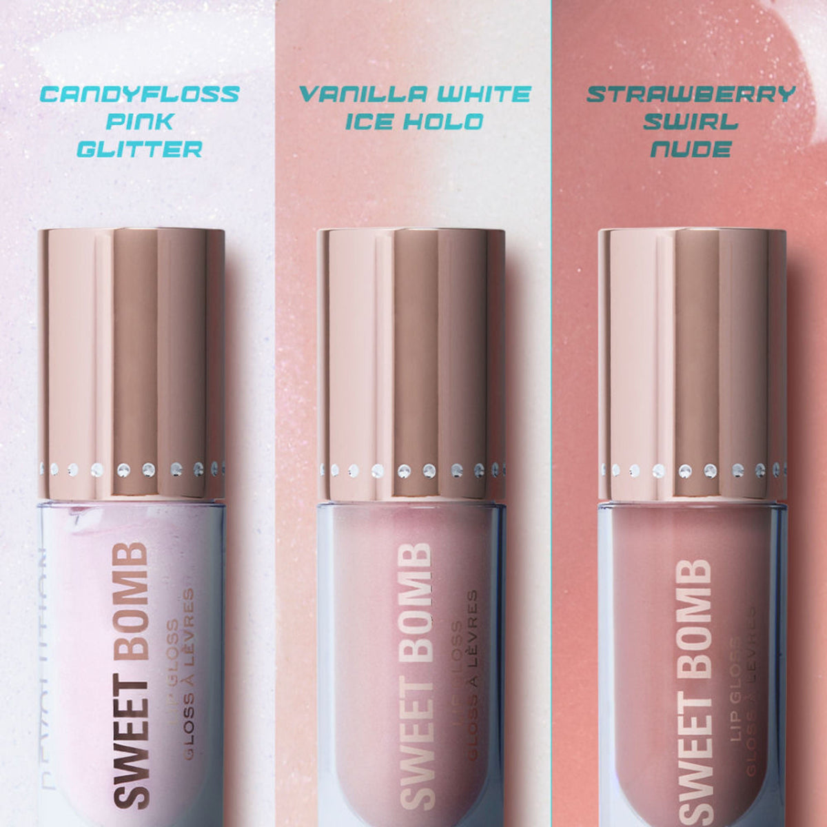 Makeup Revolution Y2K Baby Sweet Bomb Lip Gloss - Vanilla Ice White Holo | Grocsy