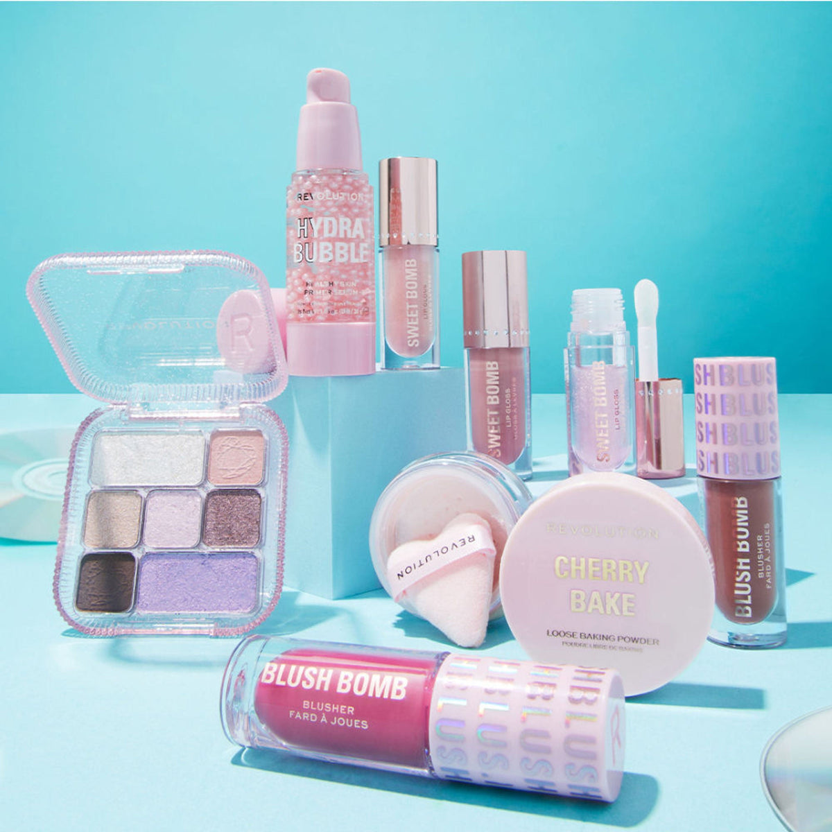 Makeup Revolution Y2K Baby Sweet Bomb Lip Gloss - Vanilla Ice White Holo | Grocsy