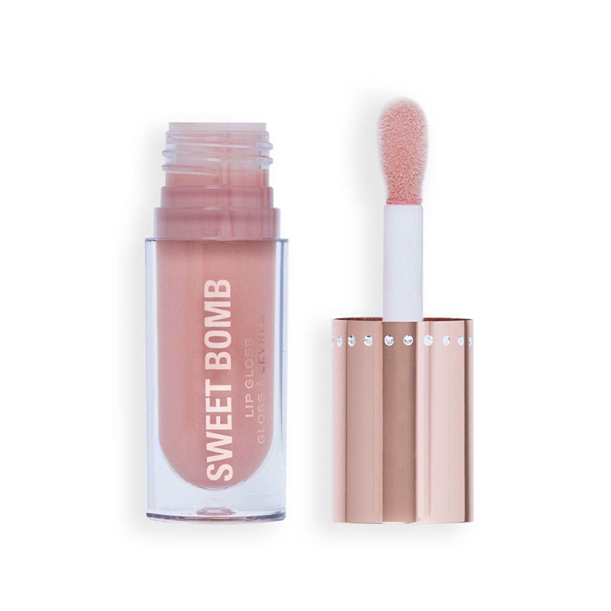 Makeup Revolution Y2K Baby Sweet Bomb Lip Gloss - Strawberry Swirl Nude | Grocsy