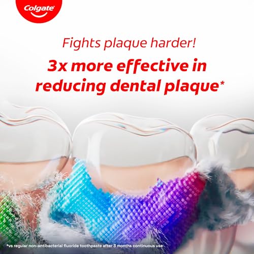 Colgate Total Plaque Release Toothpaste | Tooth Paste with Amino Foam & Zinc | Colgate Paste Toothpaste for Stronger Gums | 3X More Effective at Fighting Plaque - Natural Mint (80gm)(2.8 Ounce) | Grocsy