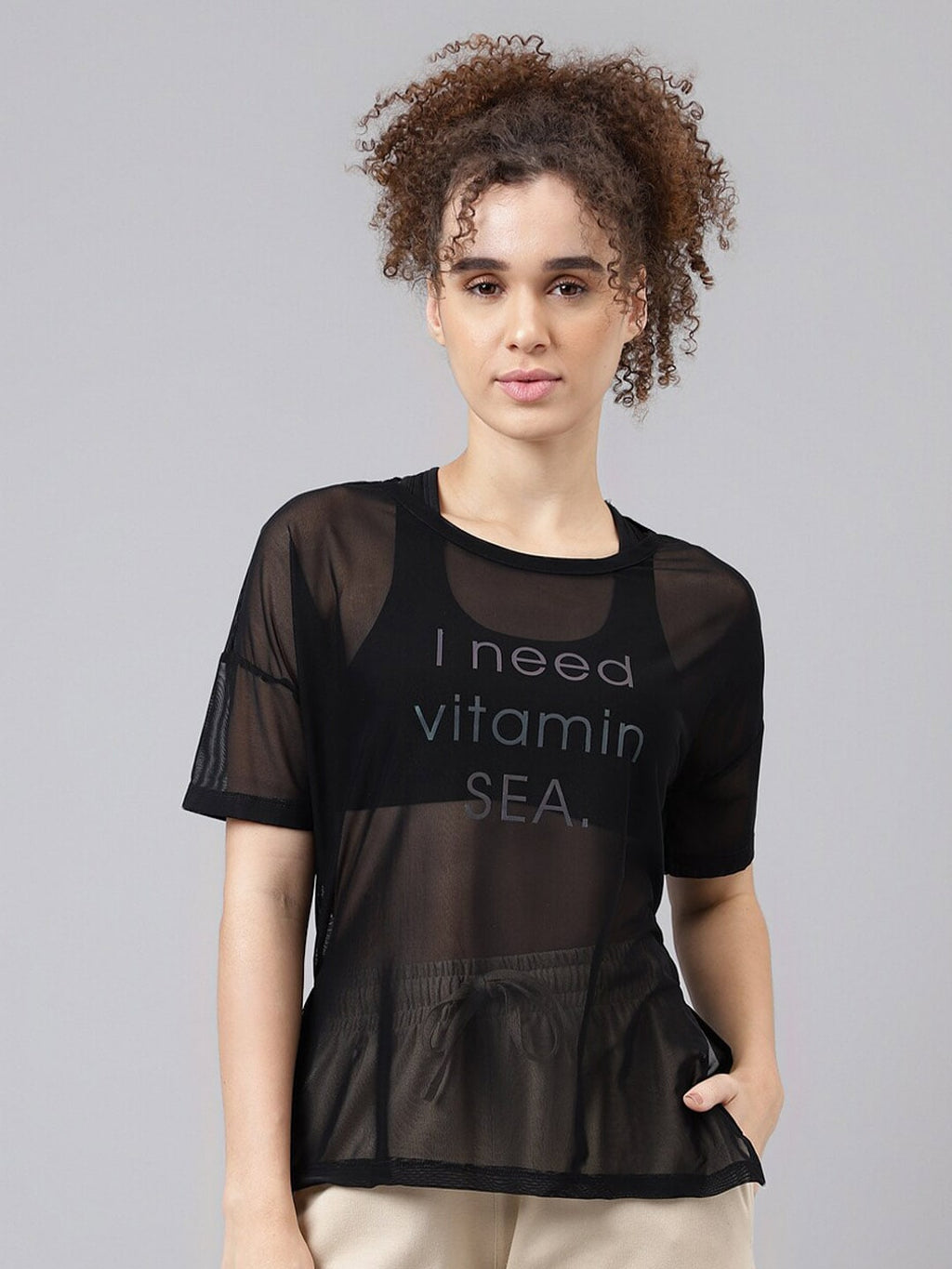 MKH Typography Printed Dri-Fit Relaxed Fit Training or Gym T-Shirt | Grocsy