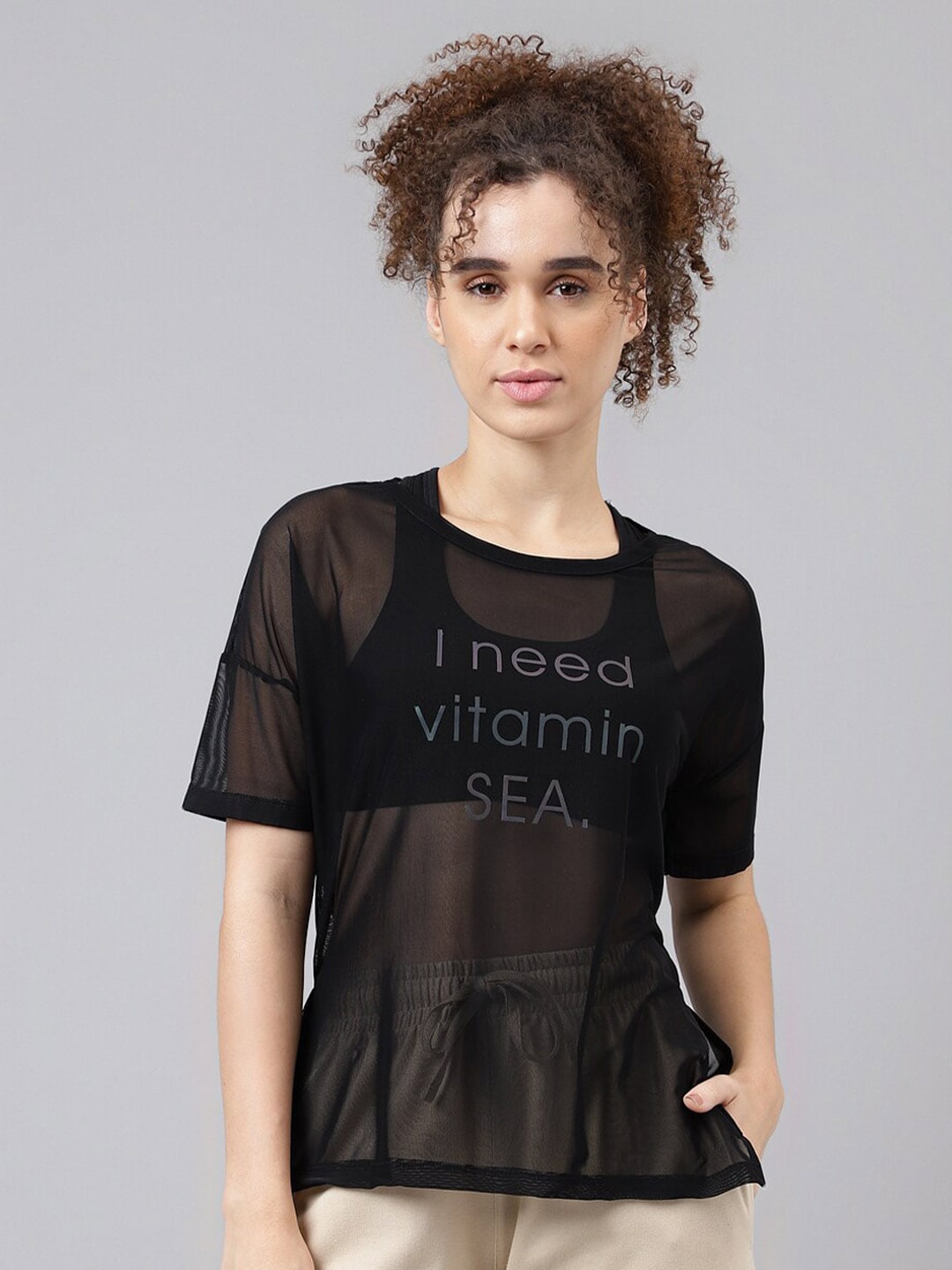 MKH Typography Printed Dri-Fit Relaxed Fit Training or Gym T-Shirt | Grocsy