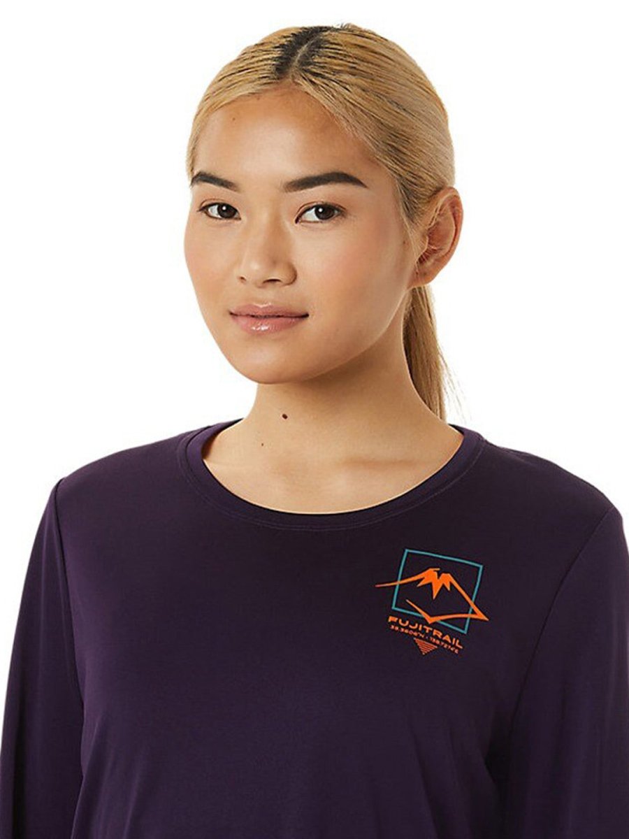 ASICS Fujitrail LS Logo Printed Round Neck T-Shirt | Grocsy
