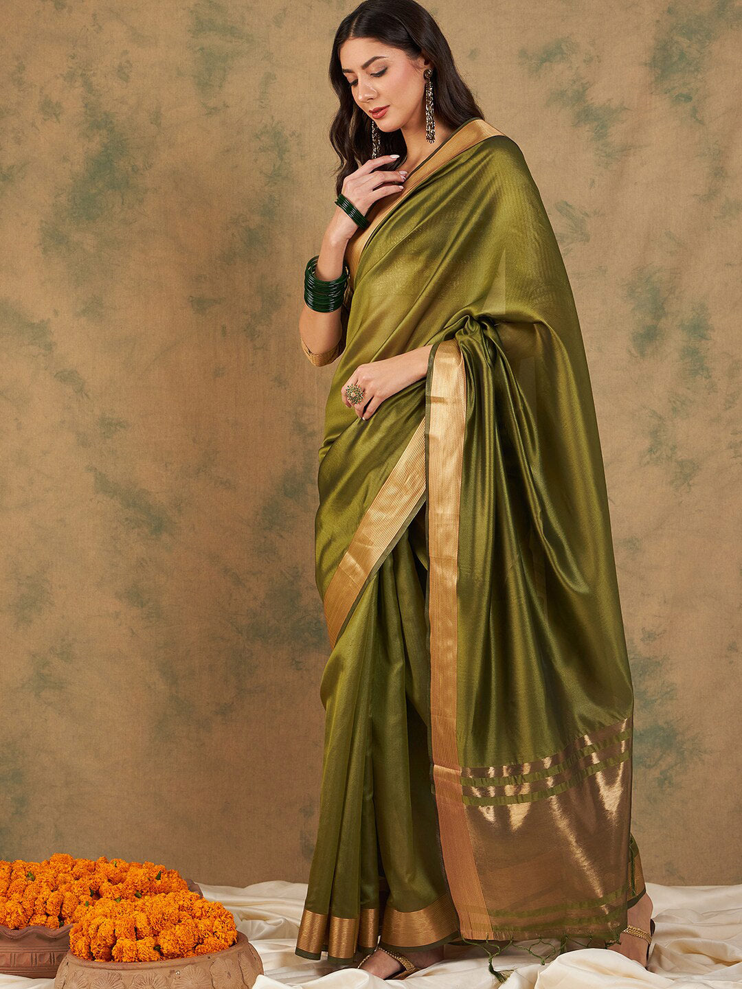 Sangria Woven Design Organza Sarees | Grocsy