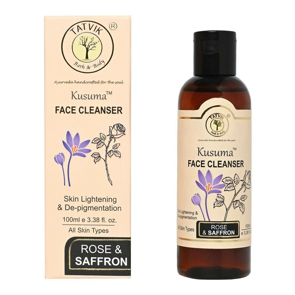 Tatvik Ayurveda Kusuma Face Cleanser (Rose & Saffron) | Grocsy