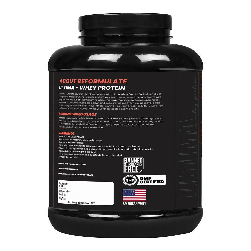 Reformulate Ultima I Whey Protein with Isolate I 23 G Protein I 5.1G BCAA I 10.8 EAA I Pre & Probiotics - Cold Coffee | Grocsy