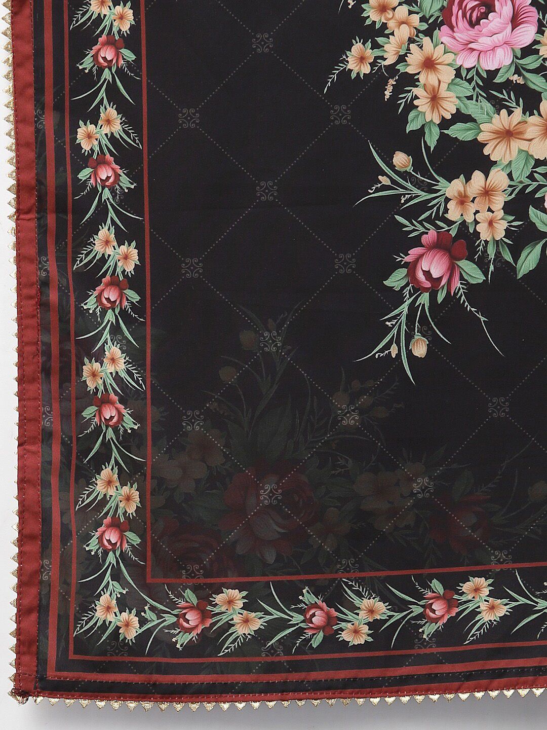 Sztori Floral Printed Regular Kurta With Palazzos & Dupatta | Grocsy