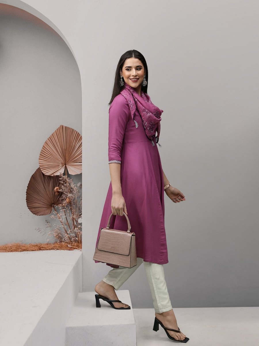 All About You Women A-Line Kurta with a Dupatta | Grocsy