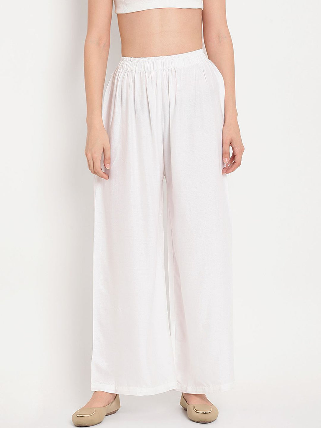 TAG 7 Women Pack of 2 Solid Flared Palazzos | Grocsy
