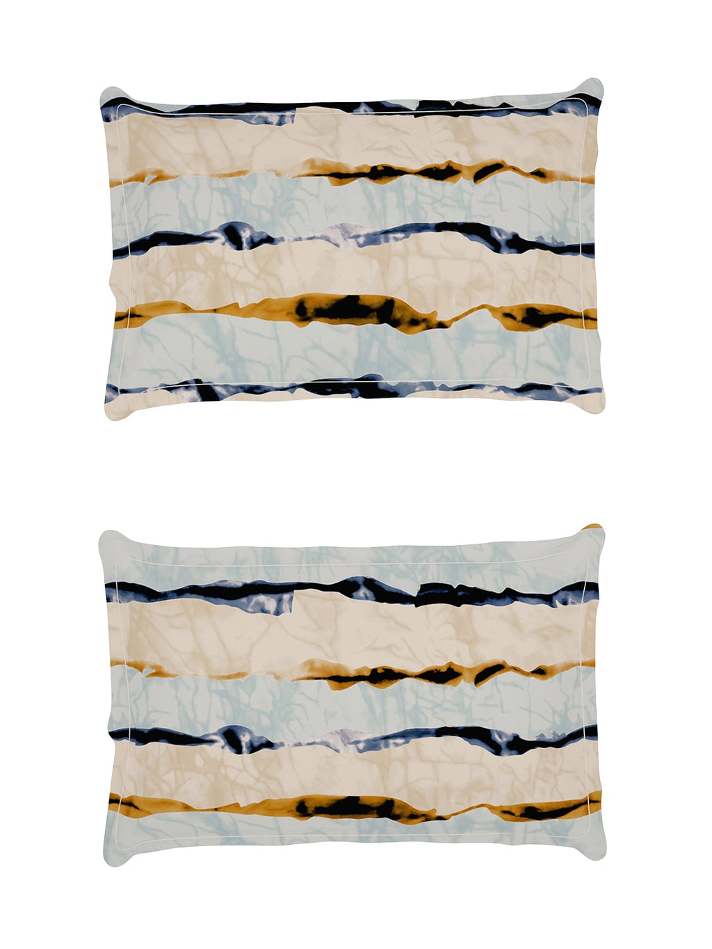 Story@home Arena Cream-Coloured & Grey Printed 180 TC Bedsheet & Pillow Covers | Grocsy
