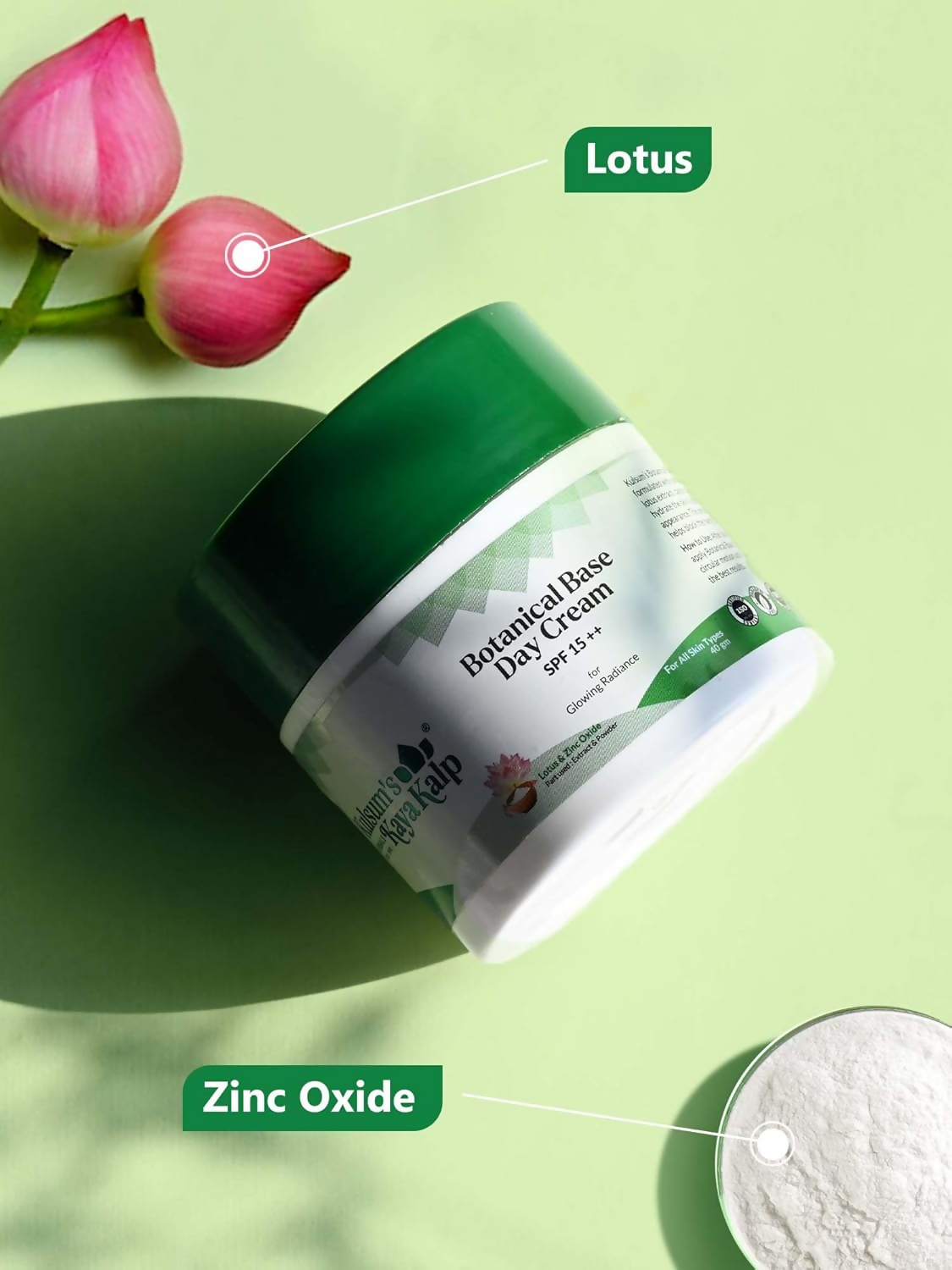 Kulsum's Kaya Kalp Botanical Base Day Cream SPF 15++ For Glowing Radiance | Grocsy