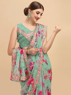 Sangria Women Sea Green Sarees | Grocsy