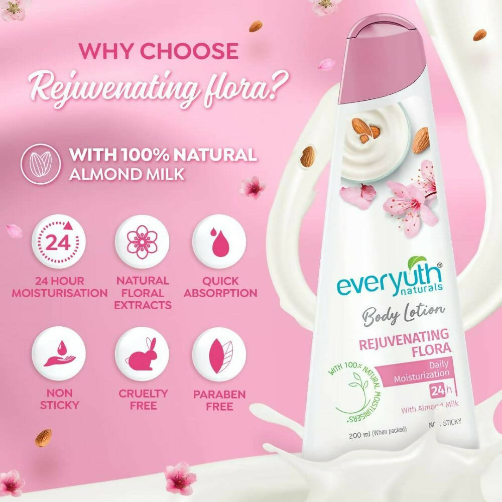 Everyuth Naturals Body Lotion Rejuvenating Flora | Grocsy
