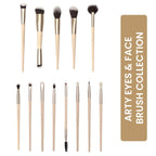 Milagro Beauty Arty Eyes & Face Makeup Brush Collection (Set Of 13 ) | Grocsy