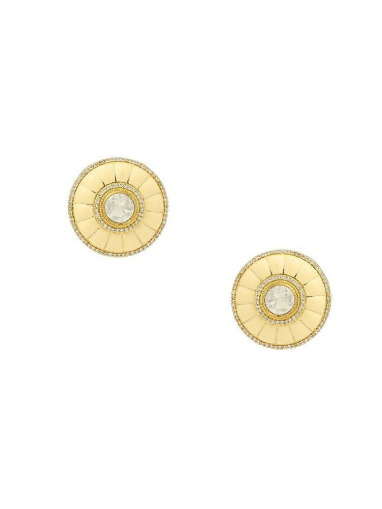 Women's Kundan Pearl earrings - Ruby Raang | Grocsy