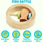Matoyi Wooden Baby Rattle Cum Teether | Grocsy