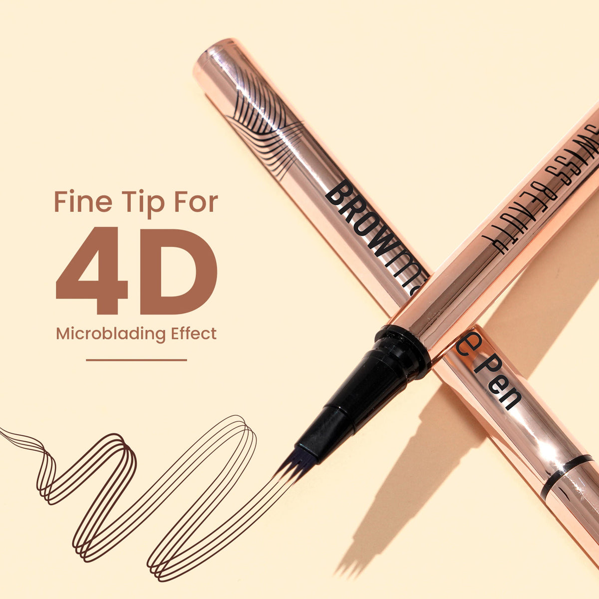 Swiss Beauty Browmance Pen Fills In Sparse Hair For 8-Hour Stay - 1 Light Brown | Grocsy