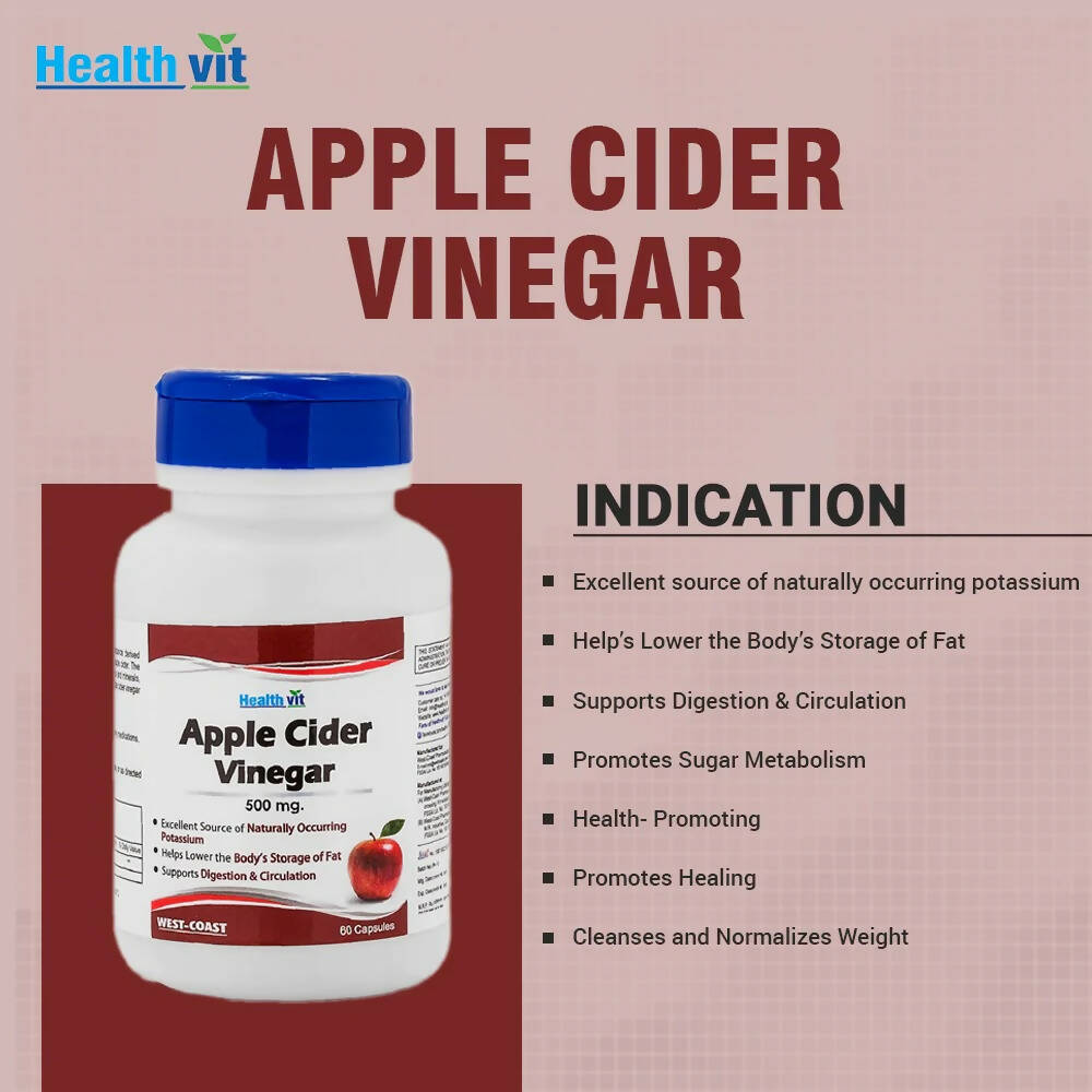 Healthvit Apple Cider Vinegar Capsules | Grocsy
