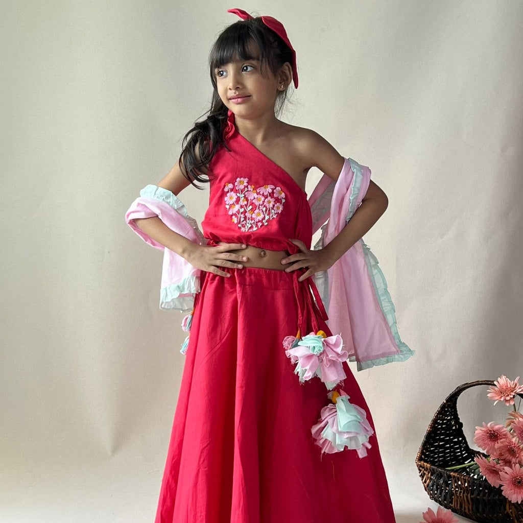 ArthLife Raspberry Pink Lehnga Set | Grocsy